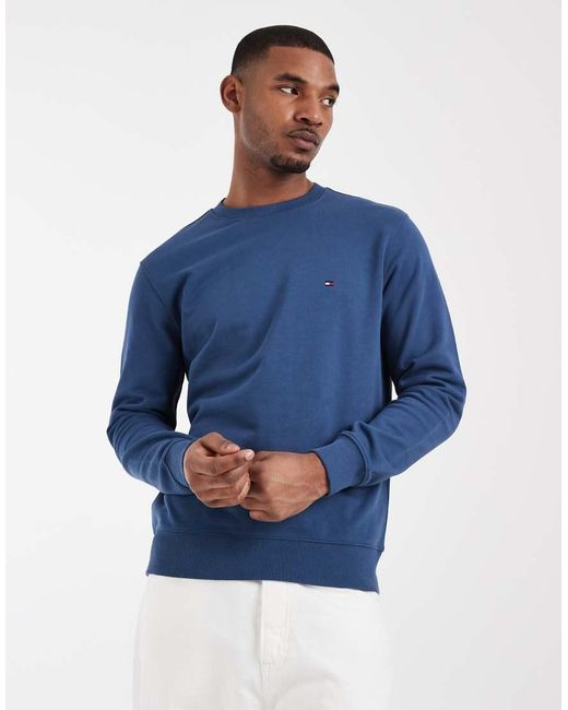 Tommy Hilfiger Blue Essential Crewneck Sweatshirt for men
