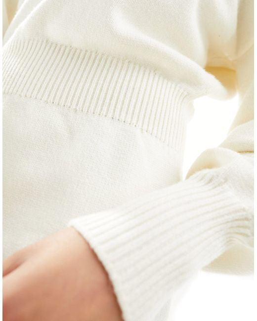 Vestito maglia corto morbido color panna di Pimkie in White