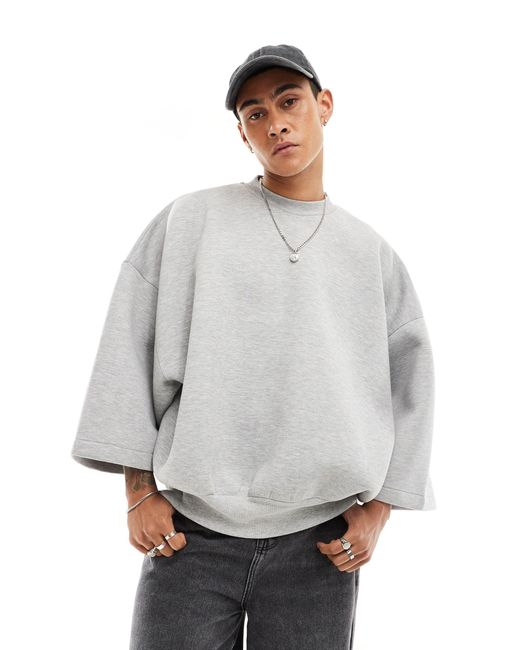 ASOS Gray Extreme Oversized Sweatshirt for men