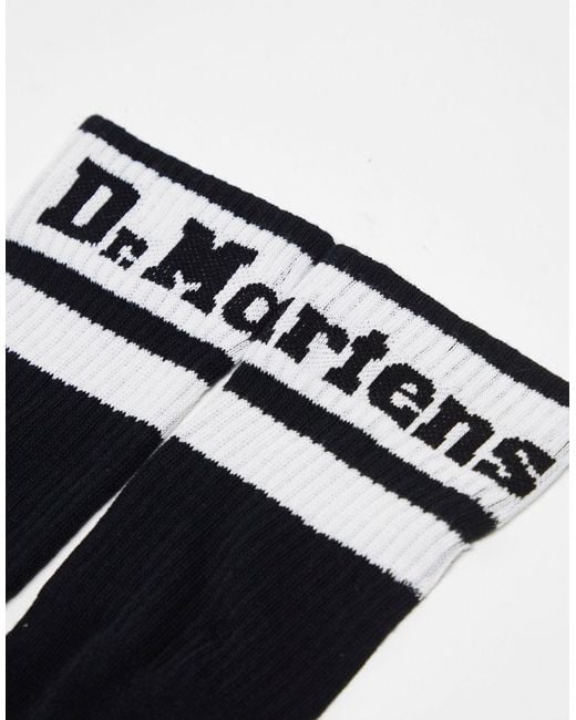 Dr. Martens Black Athletic Logo Socks for men