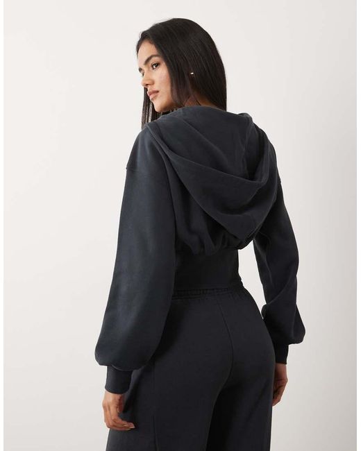 Cotton On Black Oversized Zip Through Hoodie