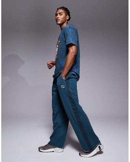 Nike Blue Heritage Dri-fit joggers for men