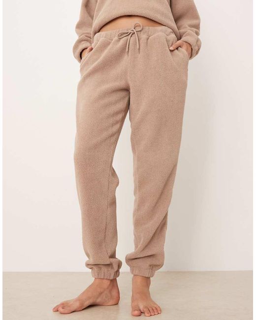ASOS Natural Lounge Microfleece Sweatpants