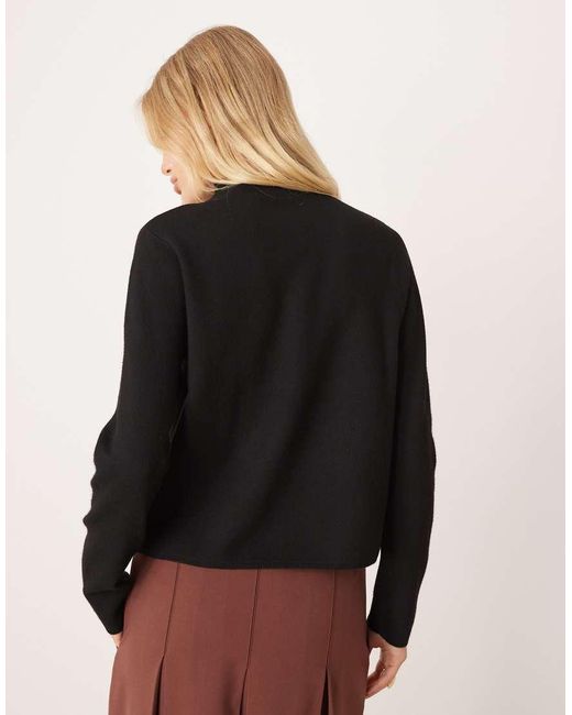 Mango Black High Neck Jumper
