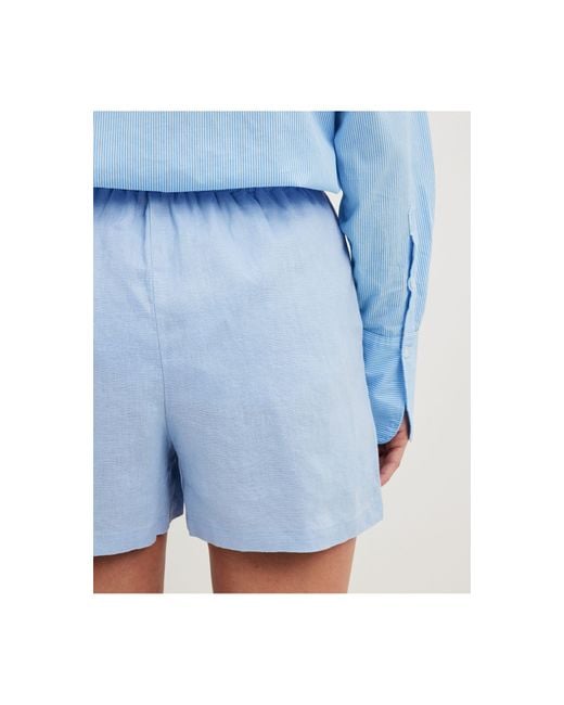 NA-KD Blue Linen Shorts