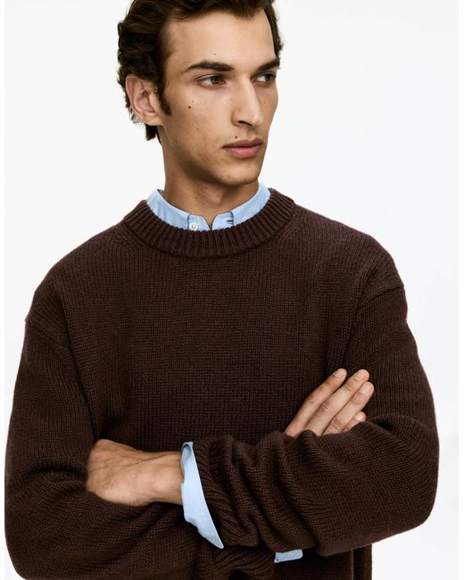 ARKET Brown Wool Oversized Jumper for men