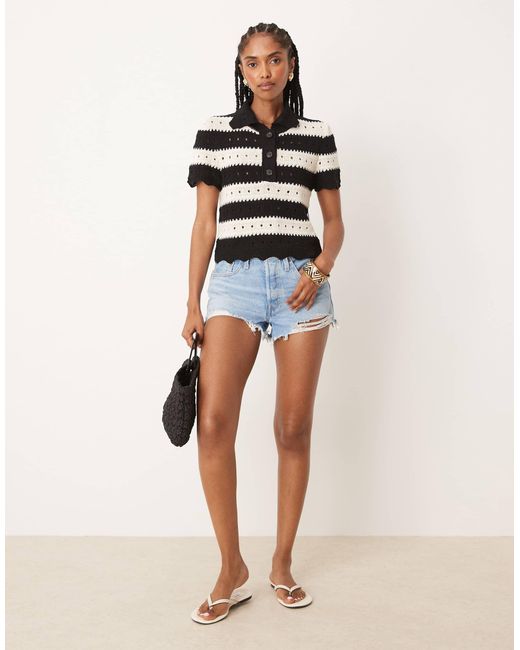 ASOS White Knitted Polo