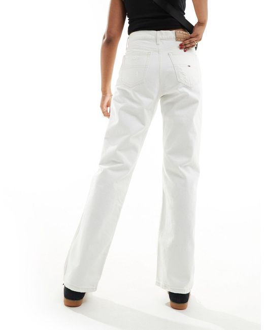 Betsy - jeans lavaggio a vita medio alta di Tommy Hilfiger in White
