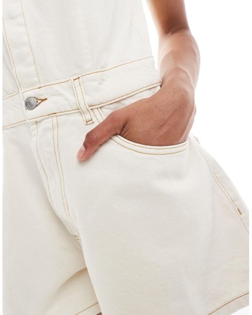 ASOS White Denim A Line Playsuit