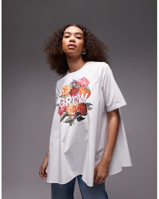 ASOS Gray – trapezförmiges t-shirt