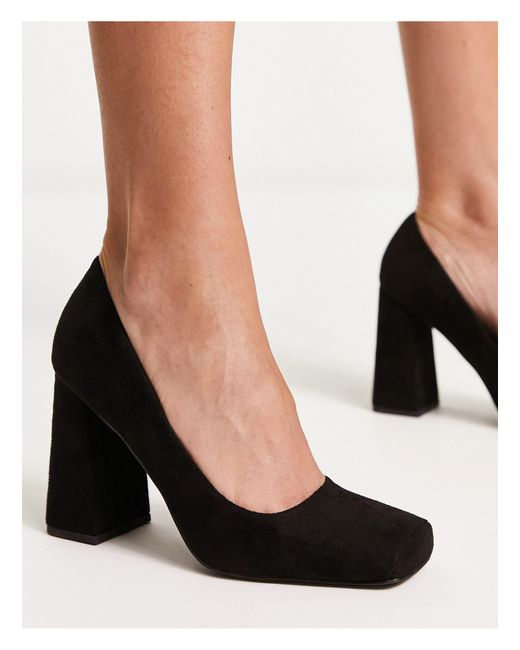 Petunia - chaussures en imitation daim à bout carré - noir Raid en coloris Black