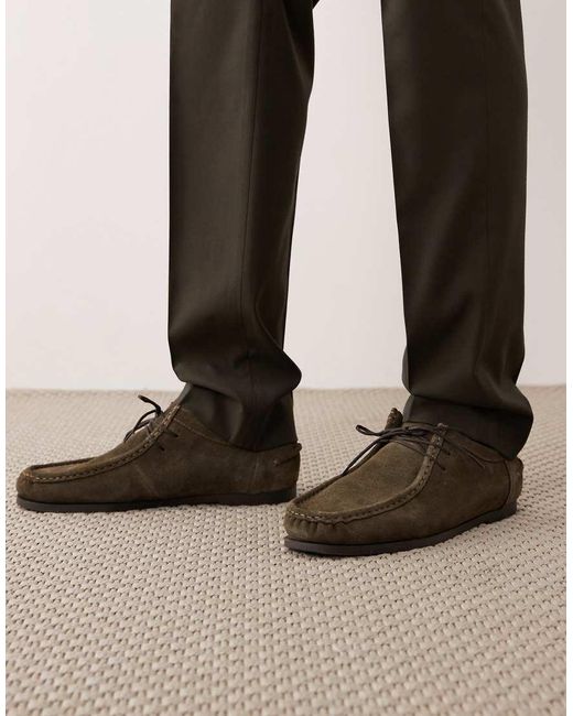 Scarpe Stringate Kaki di Mango in Brown da Uomo