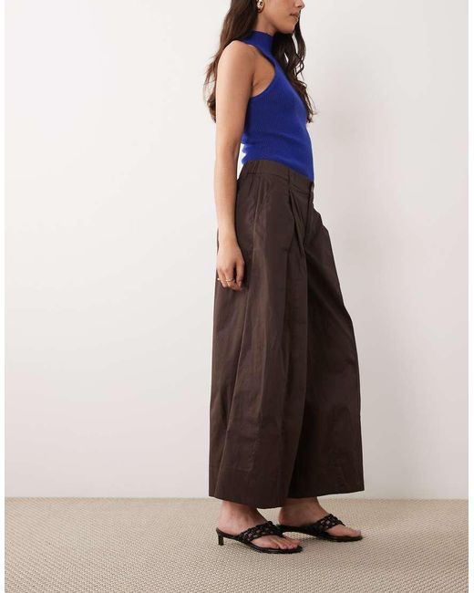 ASOS Blue Wide Leg Culotte Trousers