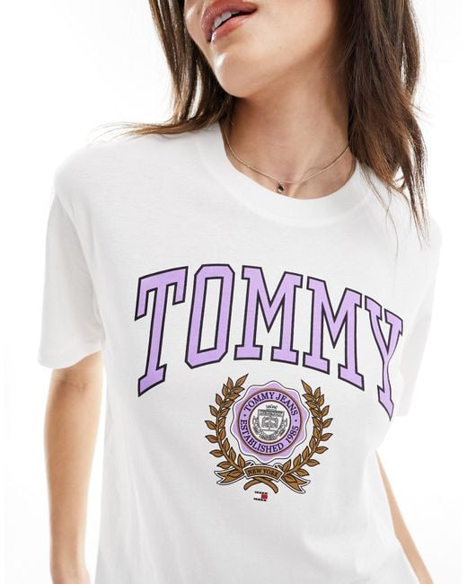 Tommy Hilfiger White Relaxed Varsity T-shirt