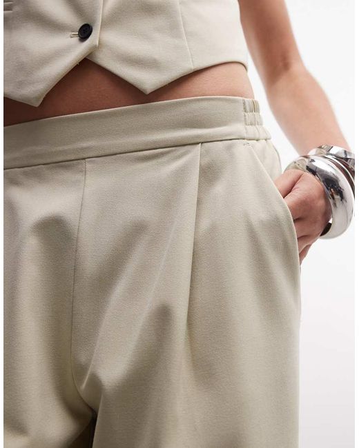 AllSaints White Aleida Co-ord Tailored Pleated Wide Leg Trousers