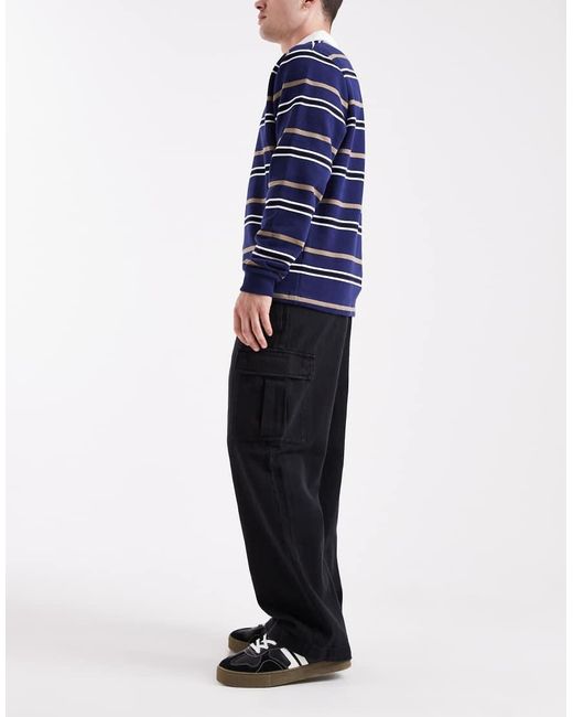 Jack & Jones Blue baggy Cargo Trouser for men