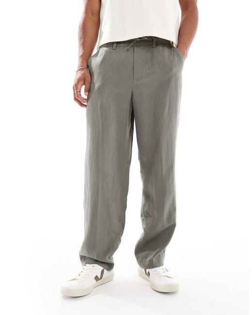 Jack & Jones Green Lightweight Drawstring Trouser for men