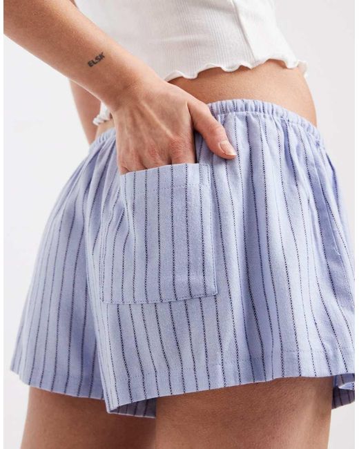 Cotton On White Flannel Girlfriend Shorts