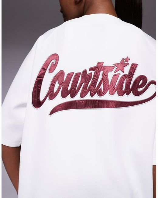 Courtside Blue Oversized Baseball Jersey