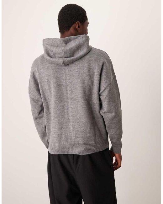 Felpa Squadrata Super Oversize Con Cappuccio di ASOS in Gray da Uomo