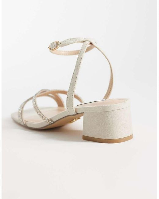 Steve Madden Natural Gabby-P Embellished Block Heeled Sandal