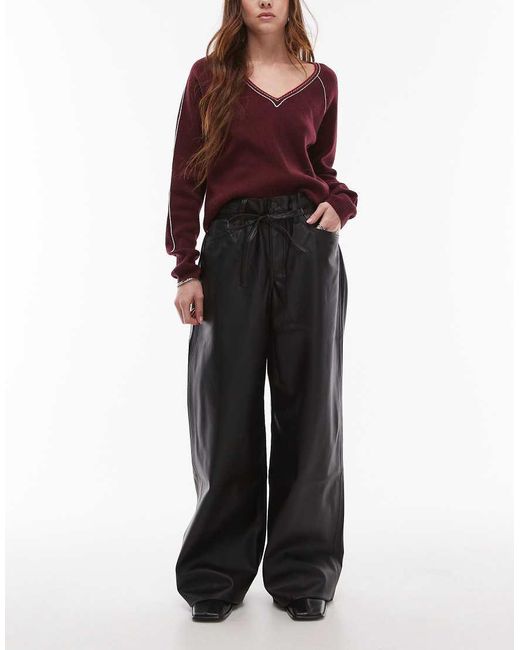 Levi's Black Xl Straight Loose Fit Faux Leather Jeans