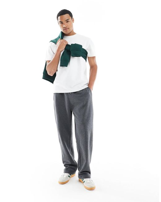 Brave Soul Gray Wide Leg Joggers With Drawcord Waist for men