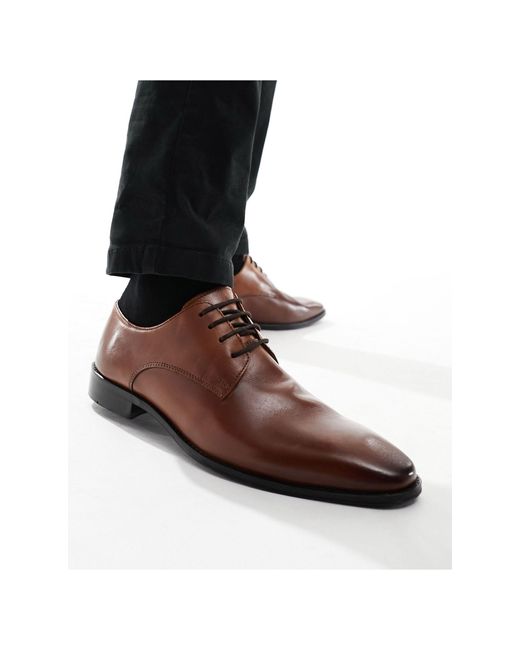 Chaussures élégantes en cuir à lacets - fauve Dune pour homme en coloris Brown