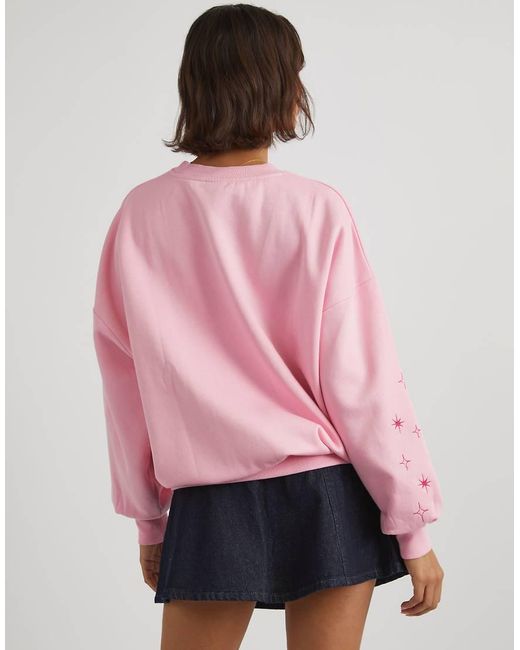 Skinnydip London Pink London Disney Embroidered Castle Sweatshirt