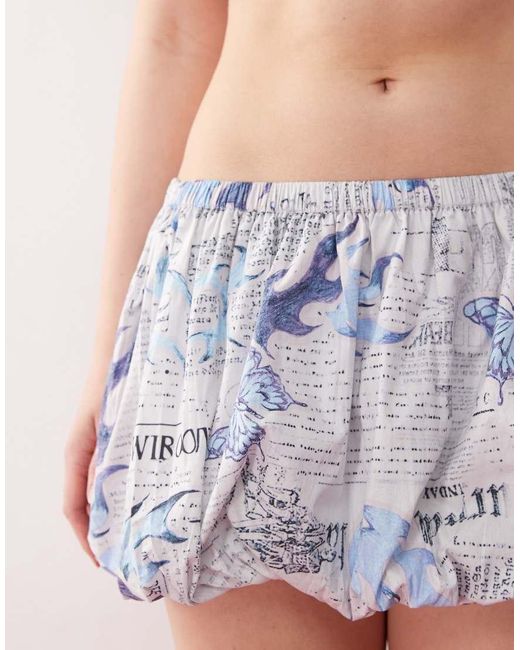 Monki Pink Bubble Mini Skirt