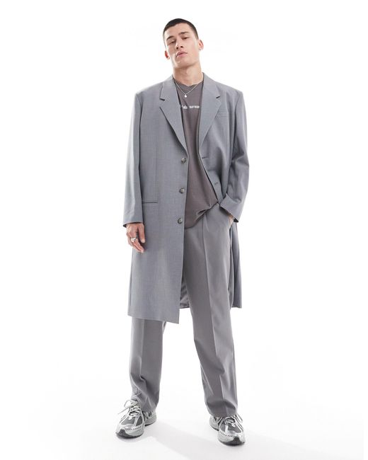 ASOS – eleganter dad-mantel in Gray für Herren