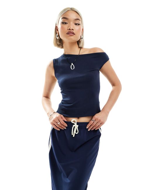 Weekday Blue Hedda Asymmetric Top