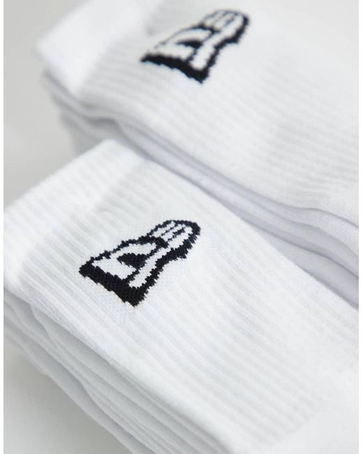 KTZ White Flag Logo 6 Pack Crew Socks