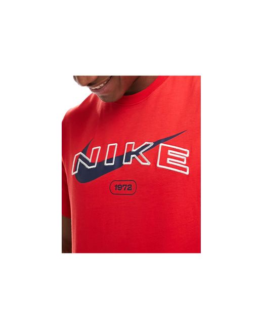 Nike Red Club Swoosh Graphic T-shirt for men