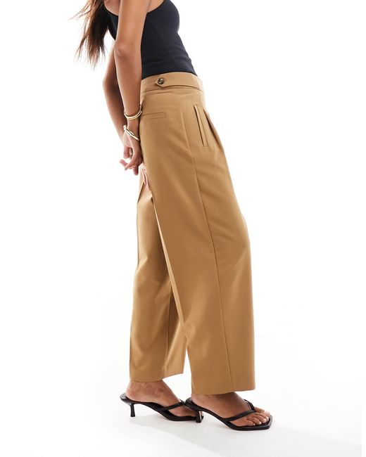 ASOS White Asos Design Petite Tailored Barrel Leg Pants