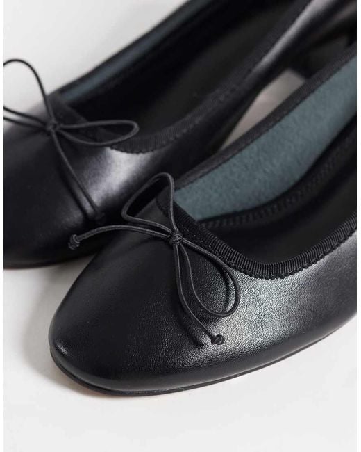 ASOS Blue Sweet Pea Bow Detail Block Heel Mid Shoes