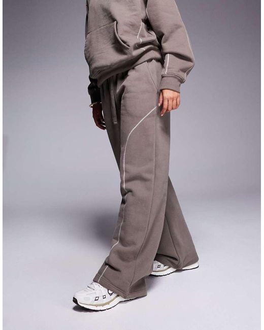 Good For Nothing Gray Contrast Stitch Relaxed Jogger