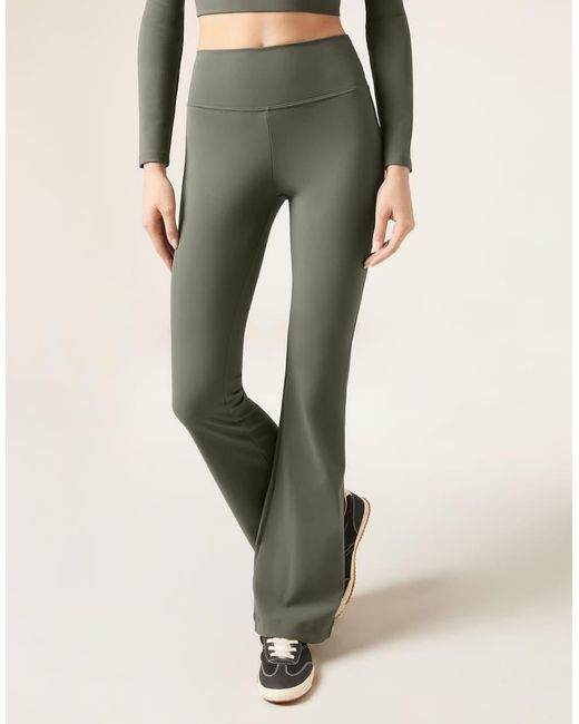 Calzedonia Green First Class Soft Touch Flared Trousers