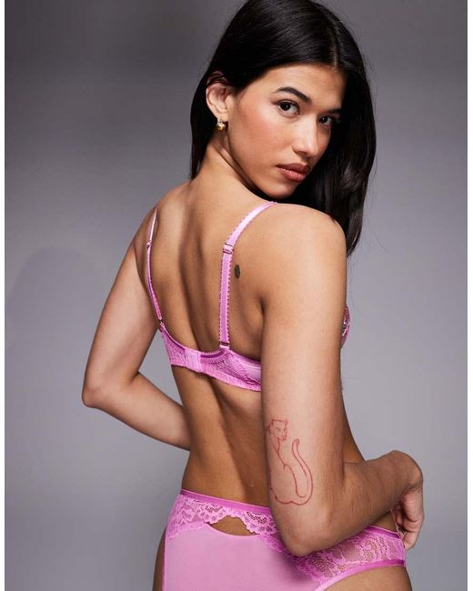 Ann Summers Orange Caged Rose Shimmer Non Padded Balcony Bra