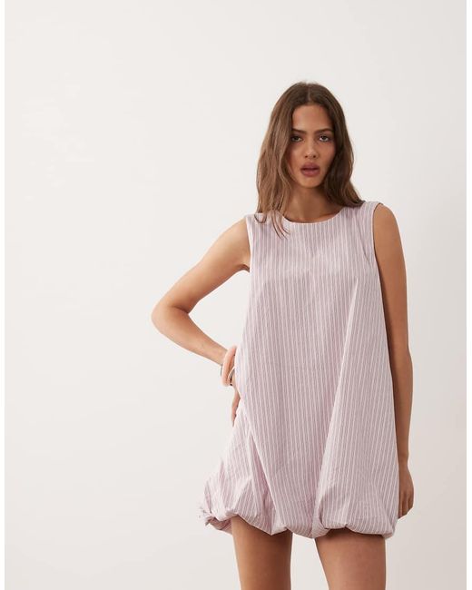 ASOS Pink Bubble Hem Mini Dress