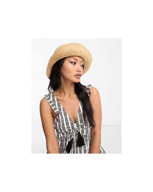 Whistles Natural Straw Bucket Hat in Black Lyst