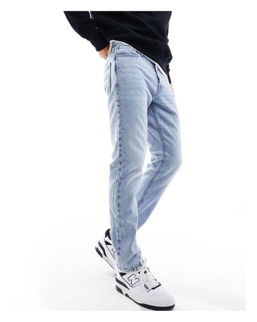 Essentials - chris - jeans comodi lavaggio chiaro con abrasioni di Jack & Jones in Blue da Uomo