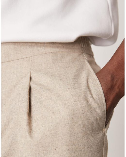 ASOS – gerade geschnittene anzughose in Natural für Herren