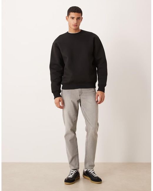 ASOS Black Heavyweight Oversized Sweatshirt for men