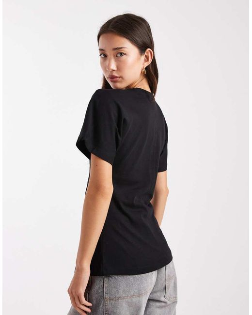 ONLY Black Cinch Waist T-shirt