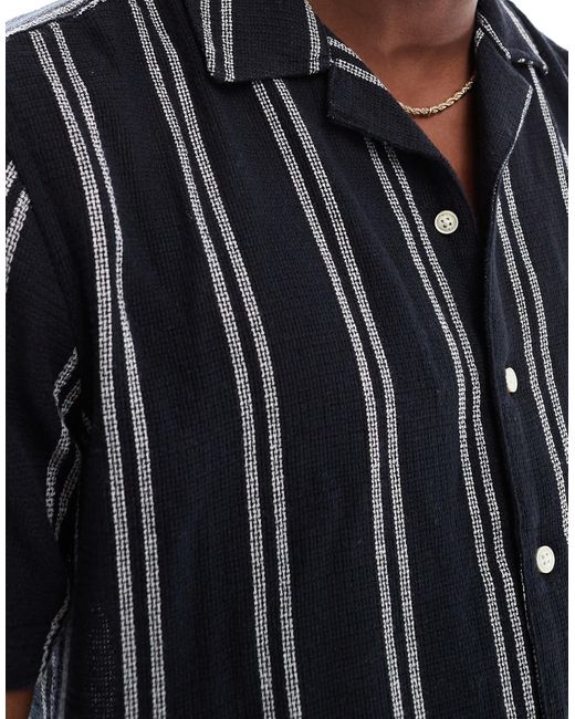 Only & Sons – texturiertes hemd in Blue für Herren