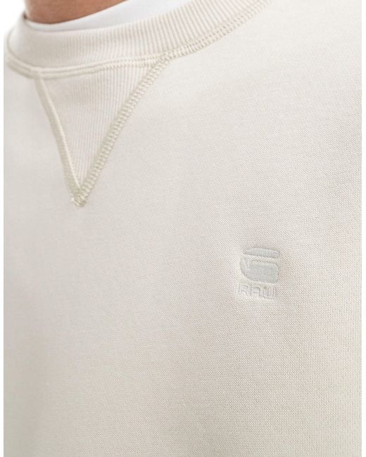 G-Star RAW White Premium Core Sweatshirt for men