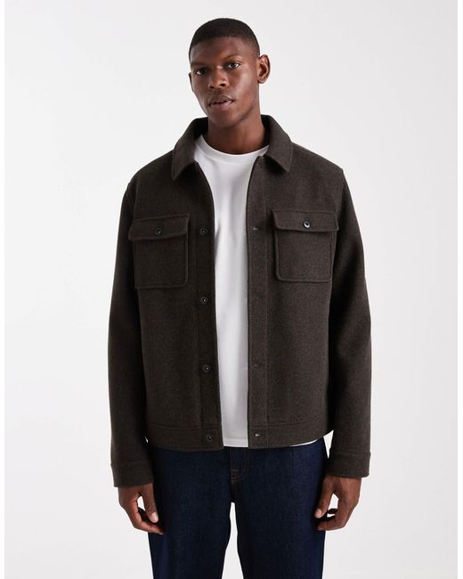 Threadbare – hemdjacke in Black für Herren