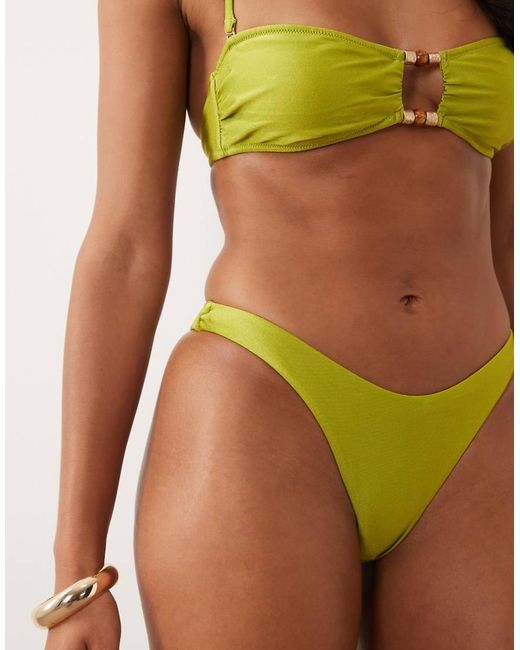 Oh Polly Orange High Leg Cheeky Bikini Bottom