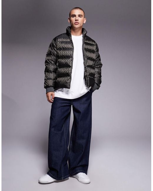ARMANI EXCHANGE Gray Puffer Jacket for men